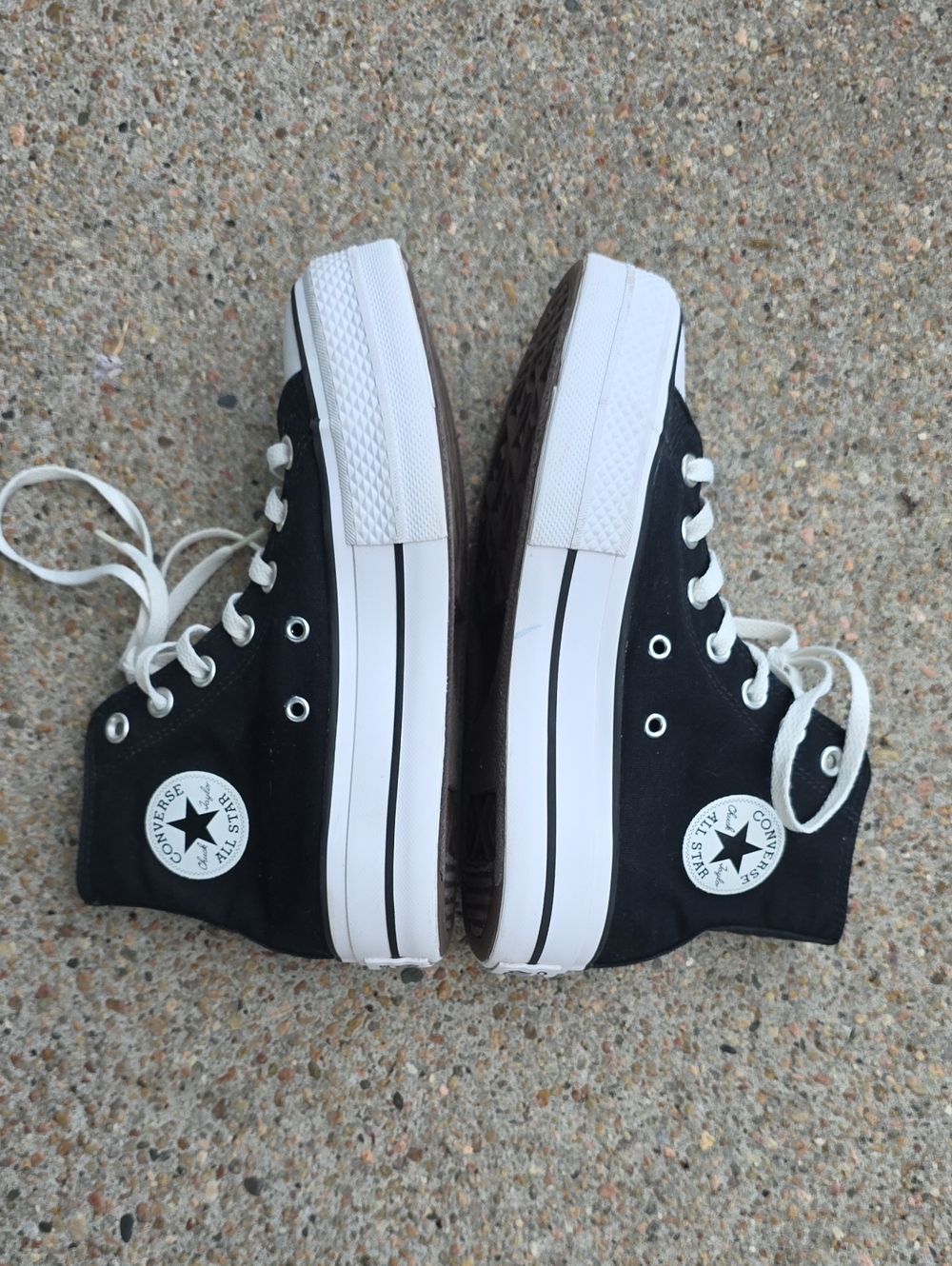 Converse Chuck Taylor All Star Black Canvas Lift Platform High Tops Size 6 - Picture 5 of 10